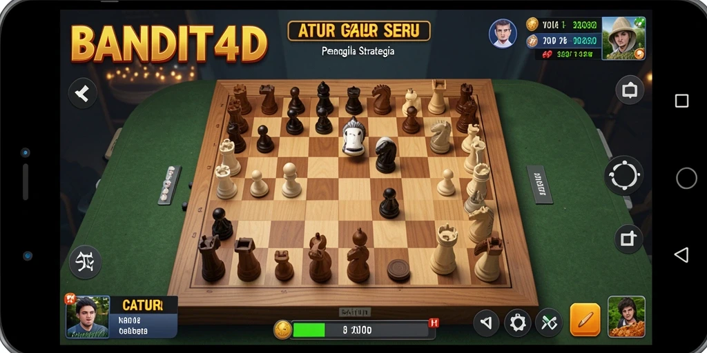 Screenshot BANDIT4D menampilkan antarmuka permainan Catur yang menarik dan interaktif.