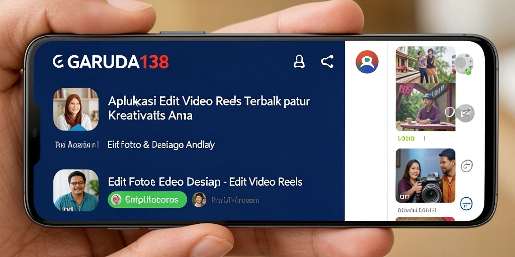 Antarmuka GARUDA138 dengan berbagai fitur Edit Video Reels yang menarik.