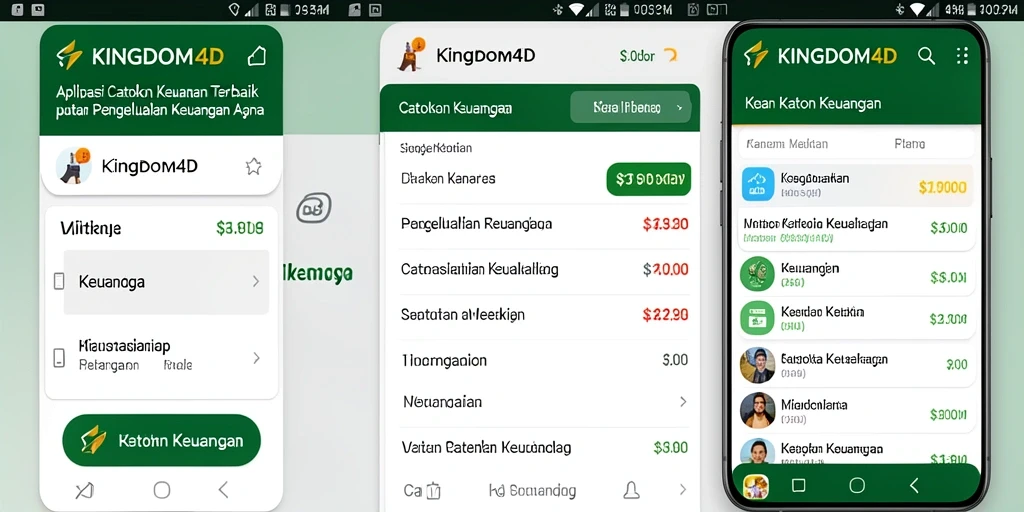 Antarmuka KINGDOM4D yang ramah pengguna untuk pencatatan keuangan.