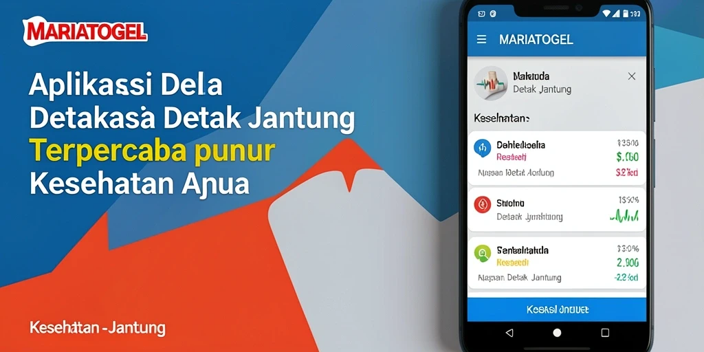 Antarmuka aplikasi MARIATOGEL untuk pemantauan detak jantung.