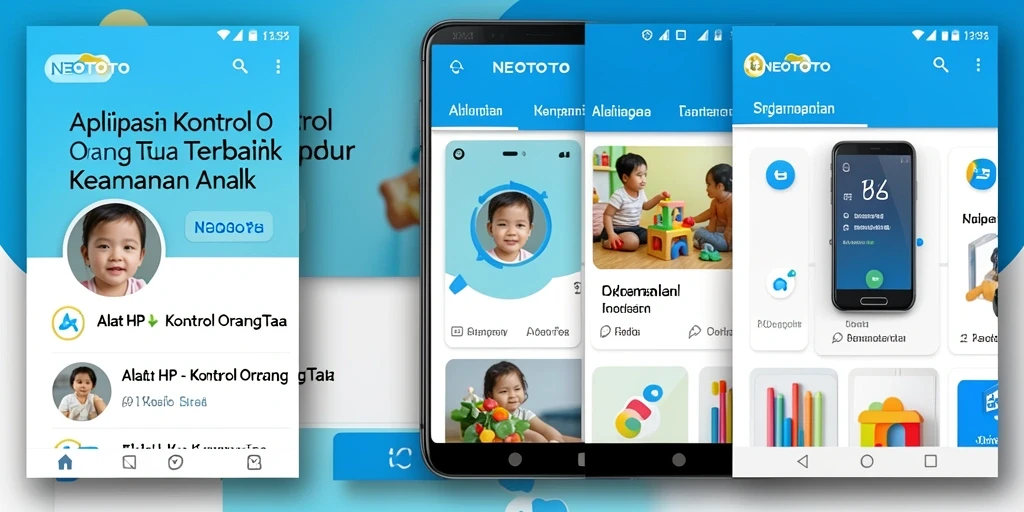 Antarmuka utama NEOTOTO dengan fitur kontrol orang tua.