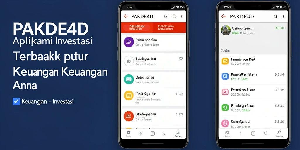 Antarmuka PAKDE4D dengan fitur Investasi yang intuitif dan informatif.