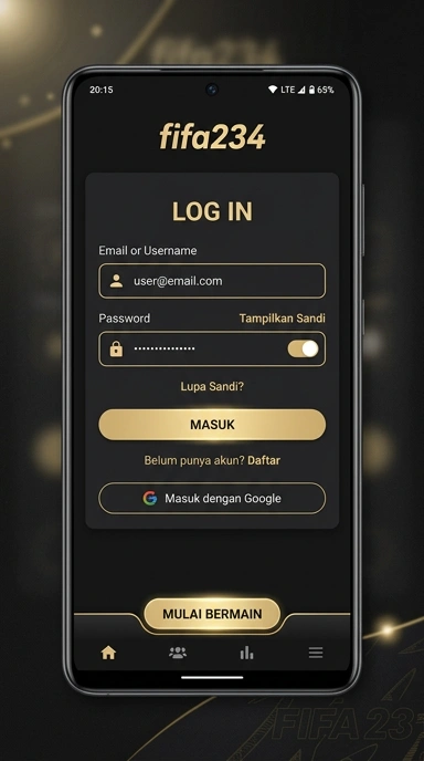 Cara Masuk Akun fifa234 untuk Pengguna Android